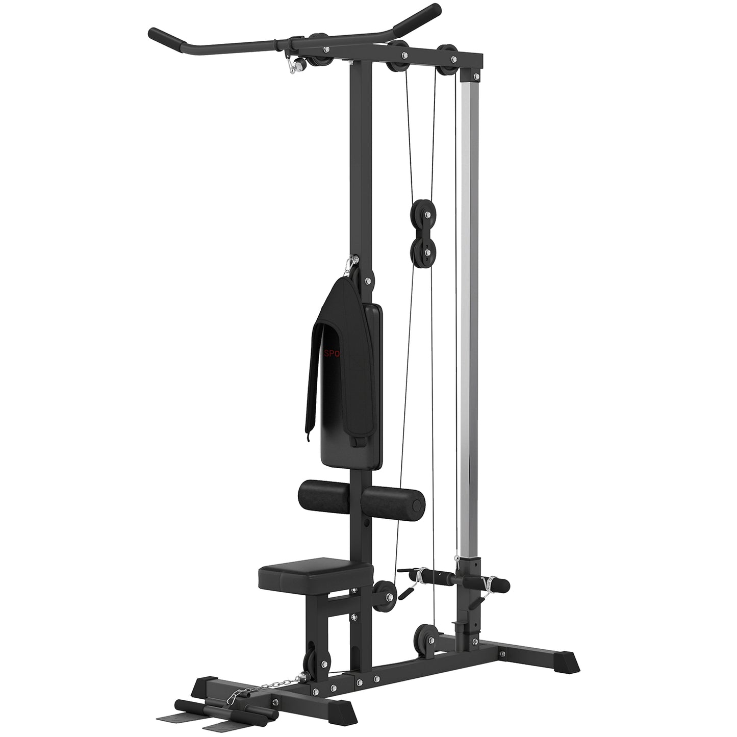 Pull up Bar Stand Power Cage with Adjustable Seat, Home Gym