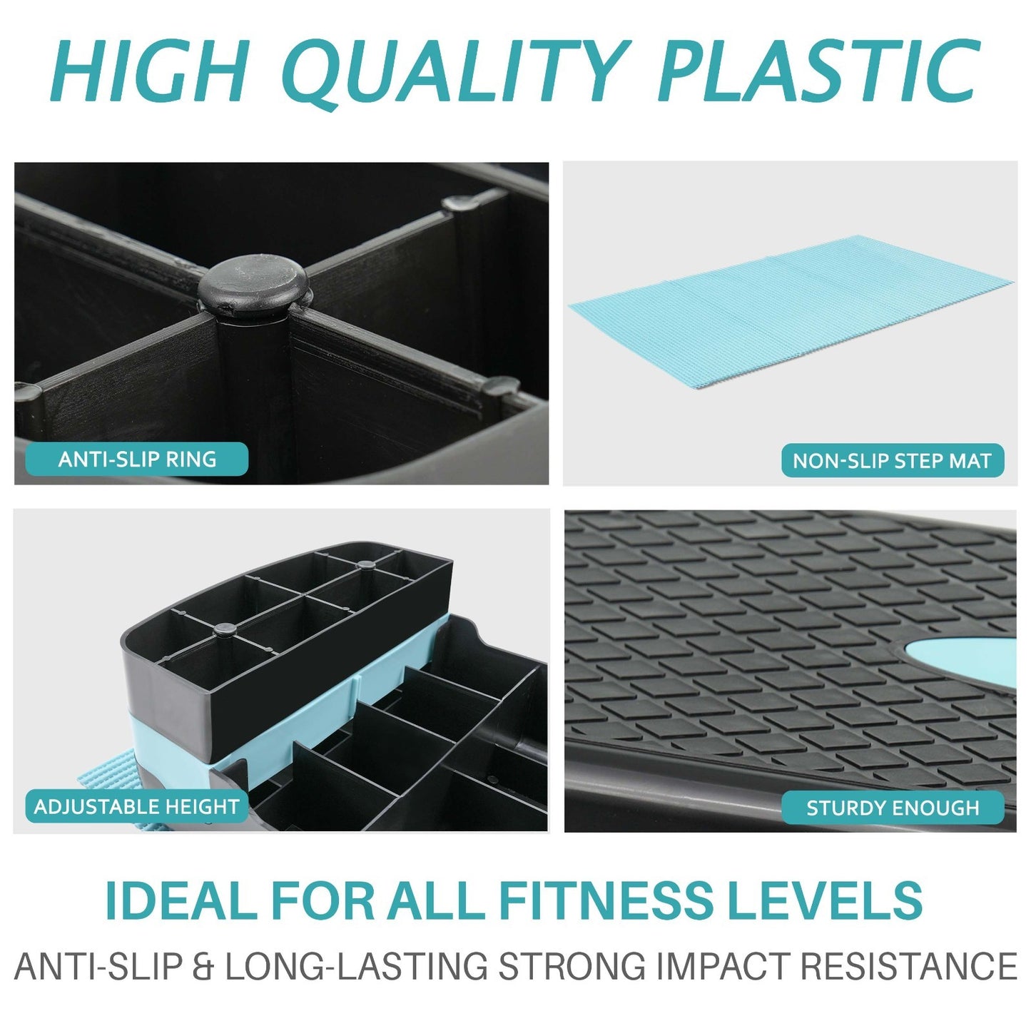 Aerobic Exercise Stepper Durable Non-Slip Mat Adjustable Fitness Yoga Equipment