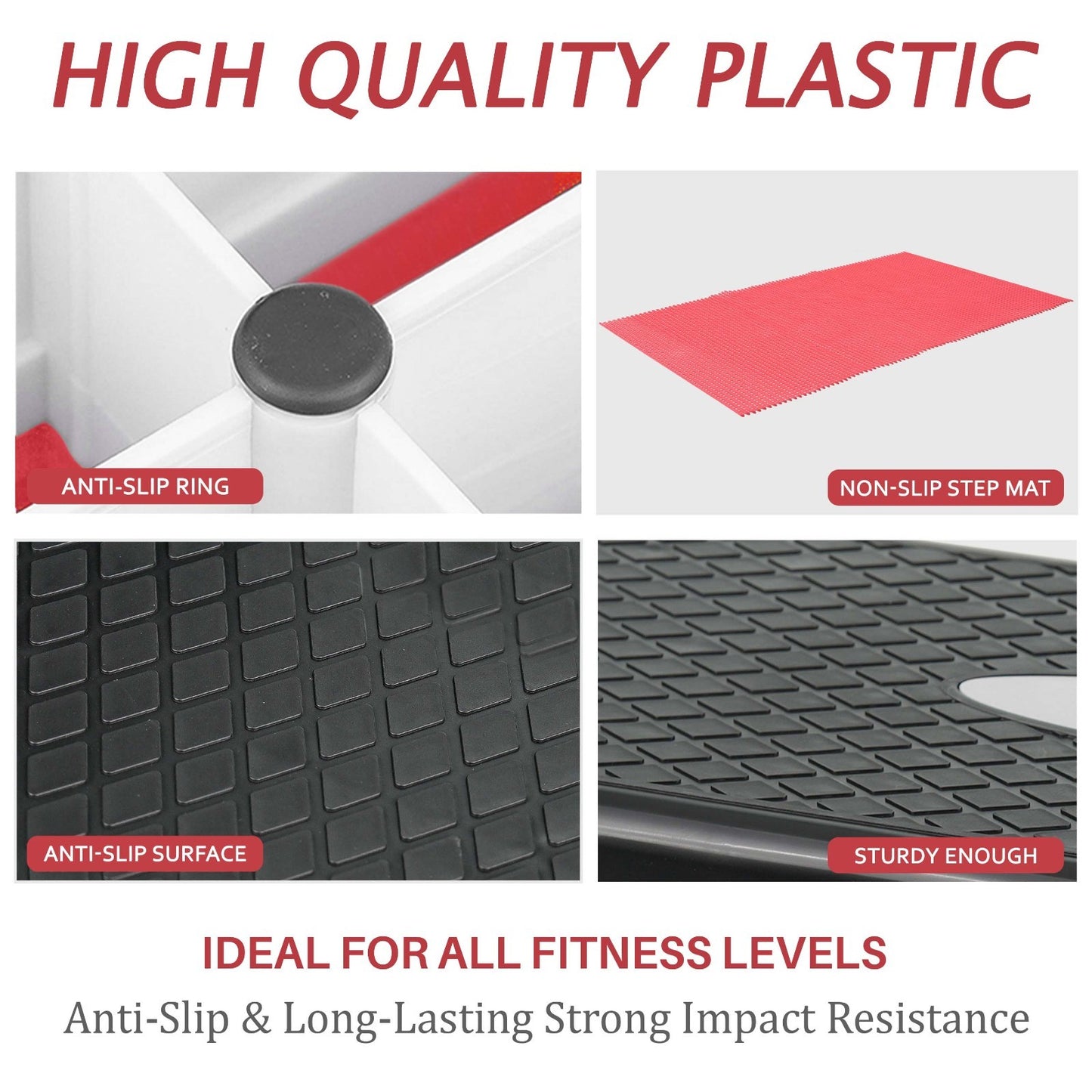 Aerobic Exercise Stepper Durable Non-Slip Mat Adjustable Fitness Yoga Equipment