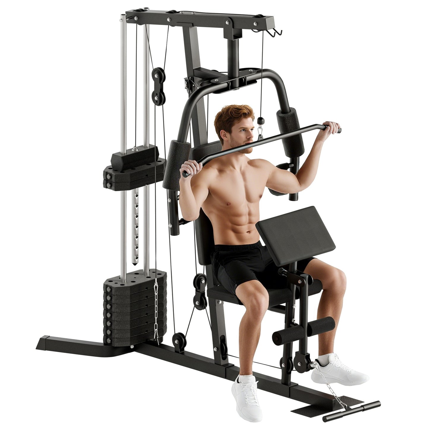 Multifunction Home Gym Machine with 45Kg Weight Stack, for Full Body Workout