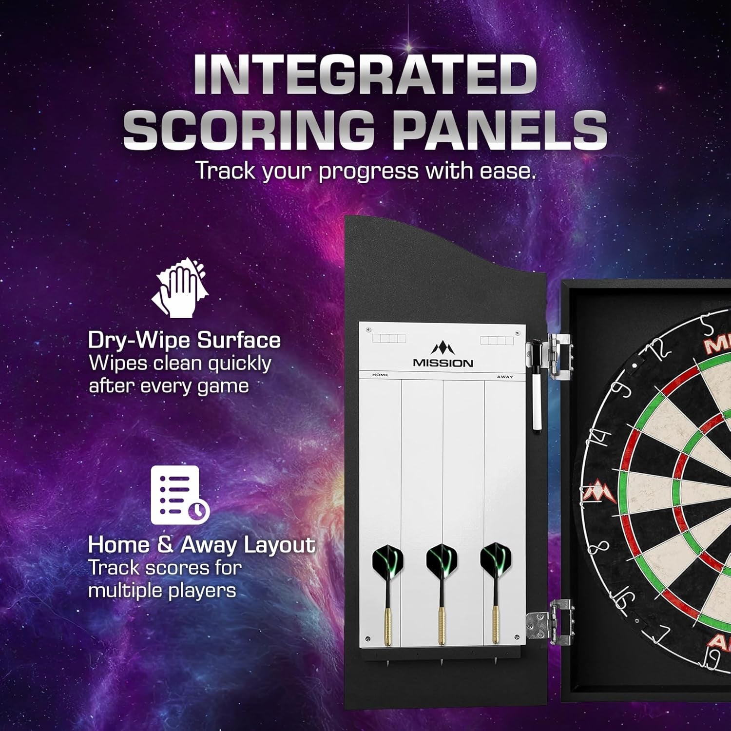 Dart Board Home Centre | Complete Darts Package Including Dartboard and 2 Sets of Darts