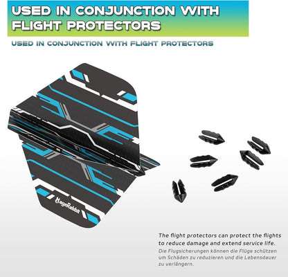 Steel Tip Darts Set 6Pack 22Gams,Metal Darts with 16Pcs Dart Flights+8Pcs Darts Shafts+1Pcs Dart Sharpener+2Pcs Dart Flights Protector,Steel Darts Kit