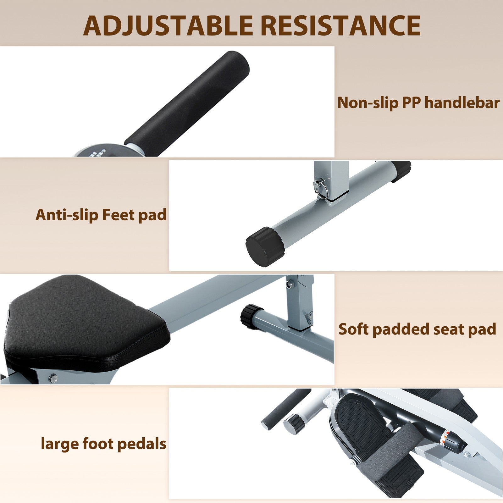 New Rowing Machine for Home Cardio Fitness Workout and Gym Training Fitness