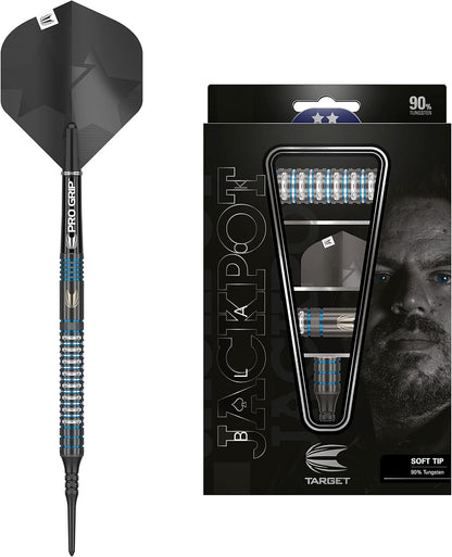 Adrian Lewis Black Edition 90% Tungsten Soft Tip Darts Set