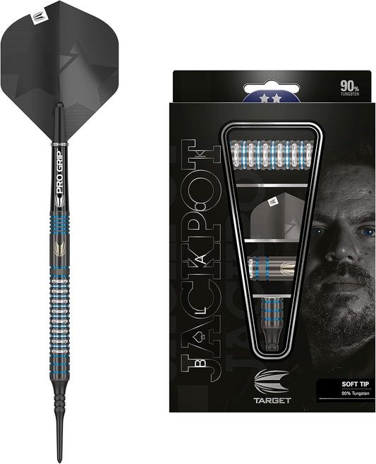 Adrian Lewis Black Edition 90% Tungsten Soft Tip Darts Set