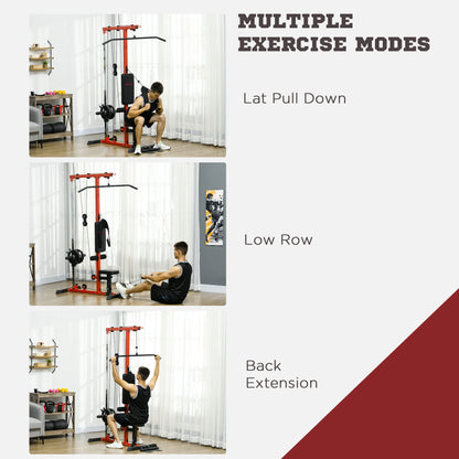 Pull up Bar Stand Power Cage with Adjustable Seat, Home Gym
