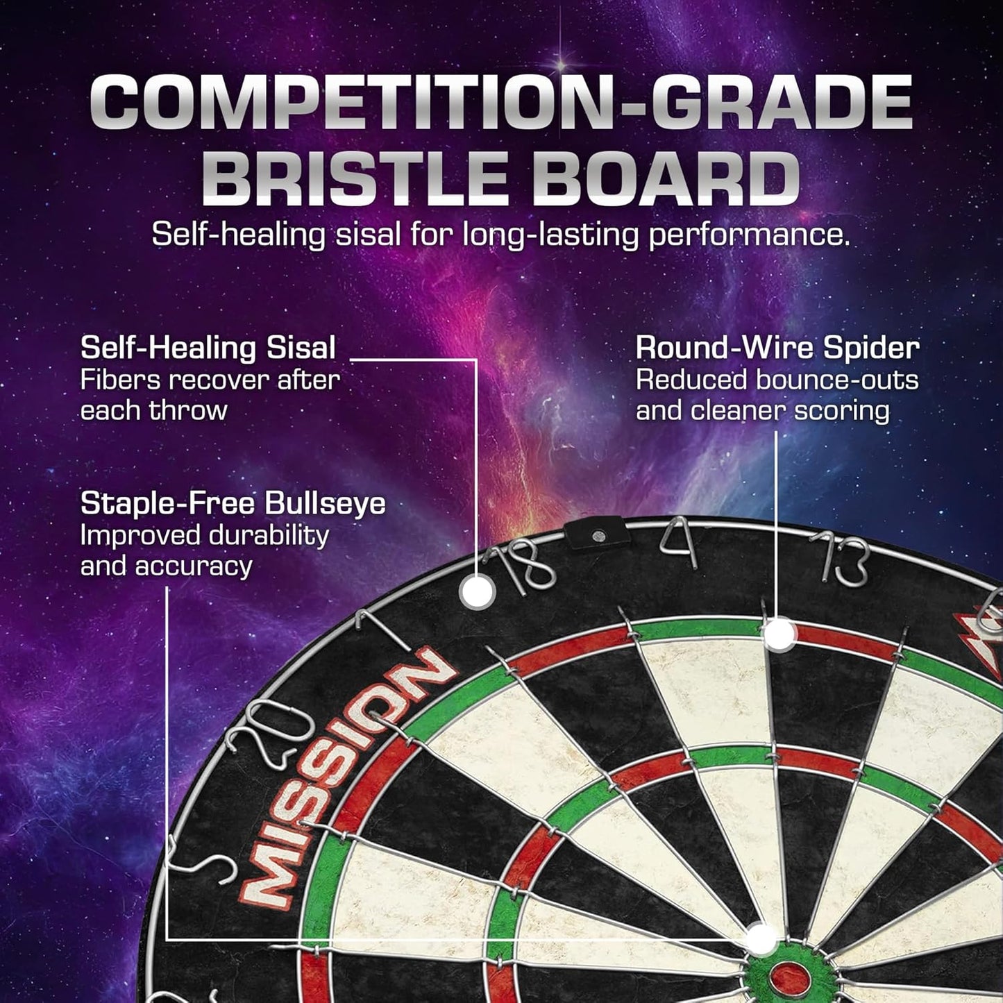 Dart Board Home Centre | Complete Darts Package Including Dartboard and 2 Sets of Darts