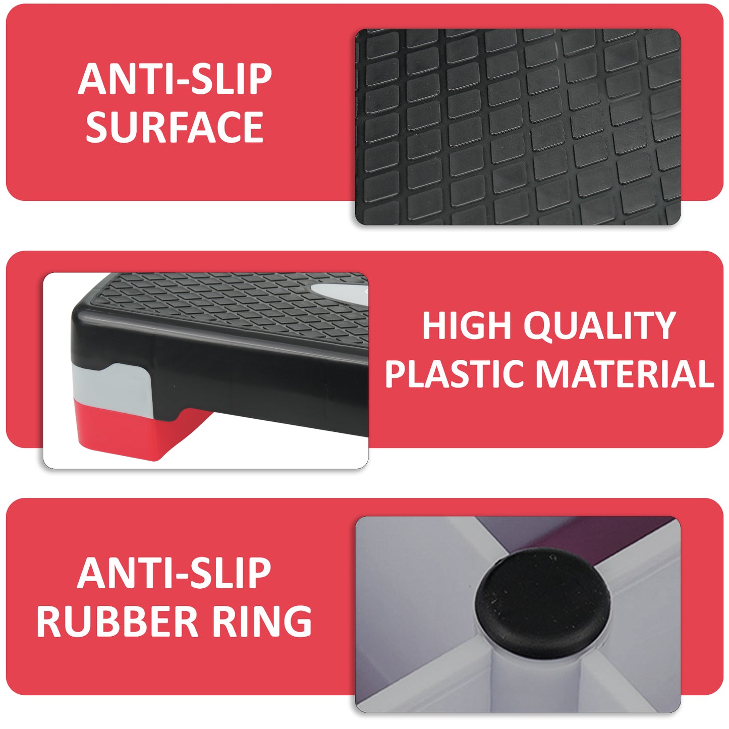 Aerobic Exercise Stepper Durable Non-Slip Mat Adjustable Fitness Yoga Equipment