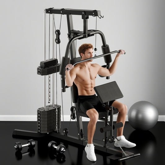 Multifunction Home Gym Machine with 45Kg Weight Stack, for Full Body Workout