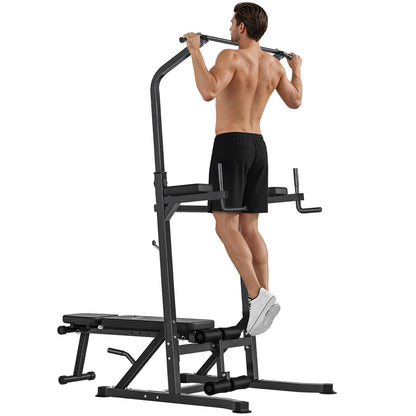 Power Tower Weight Bench Dip Stands Multifunction Pull-Ups Home Gym Fitness