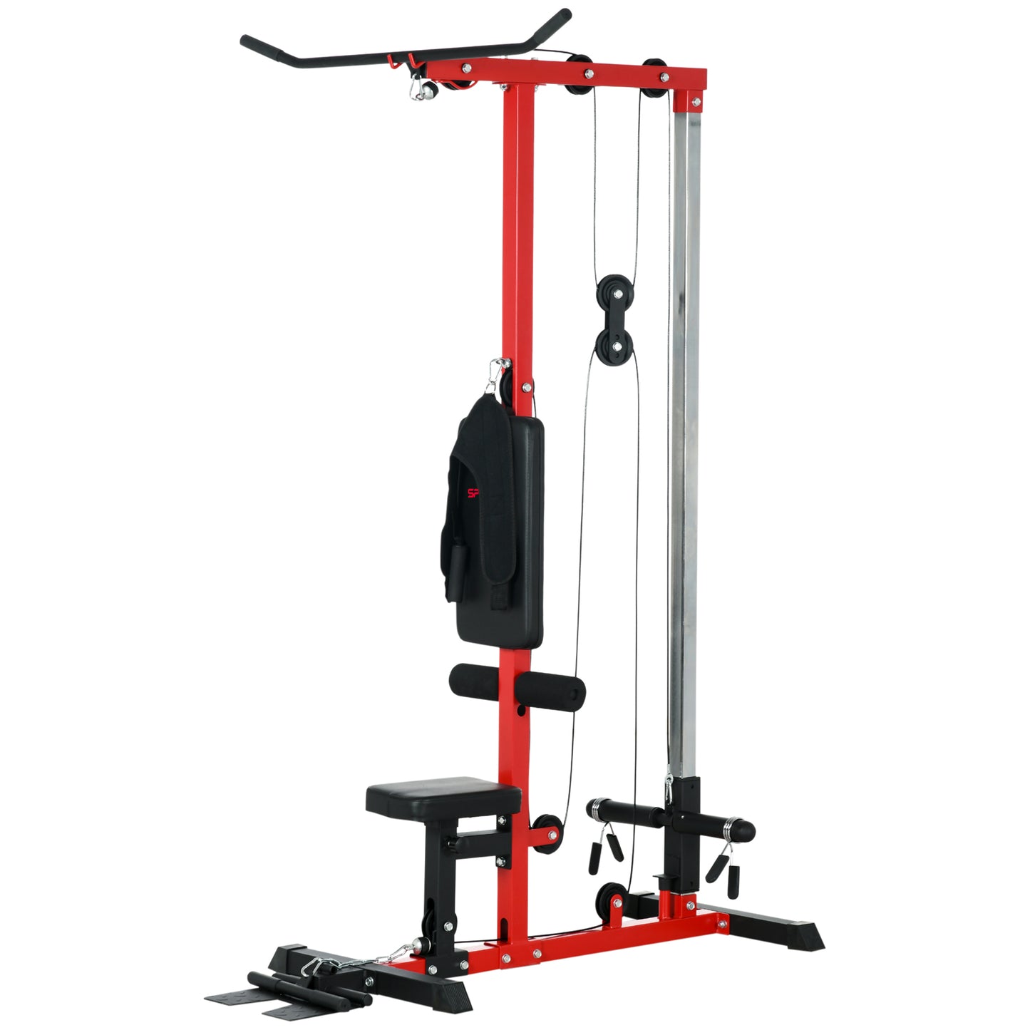 Pull up Bar Stand Power Cage with Adjustable Seat, Home Gym