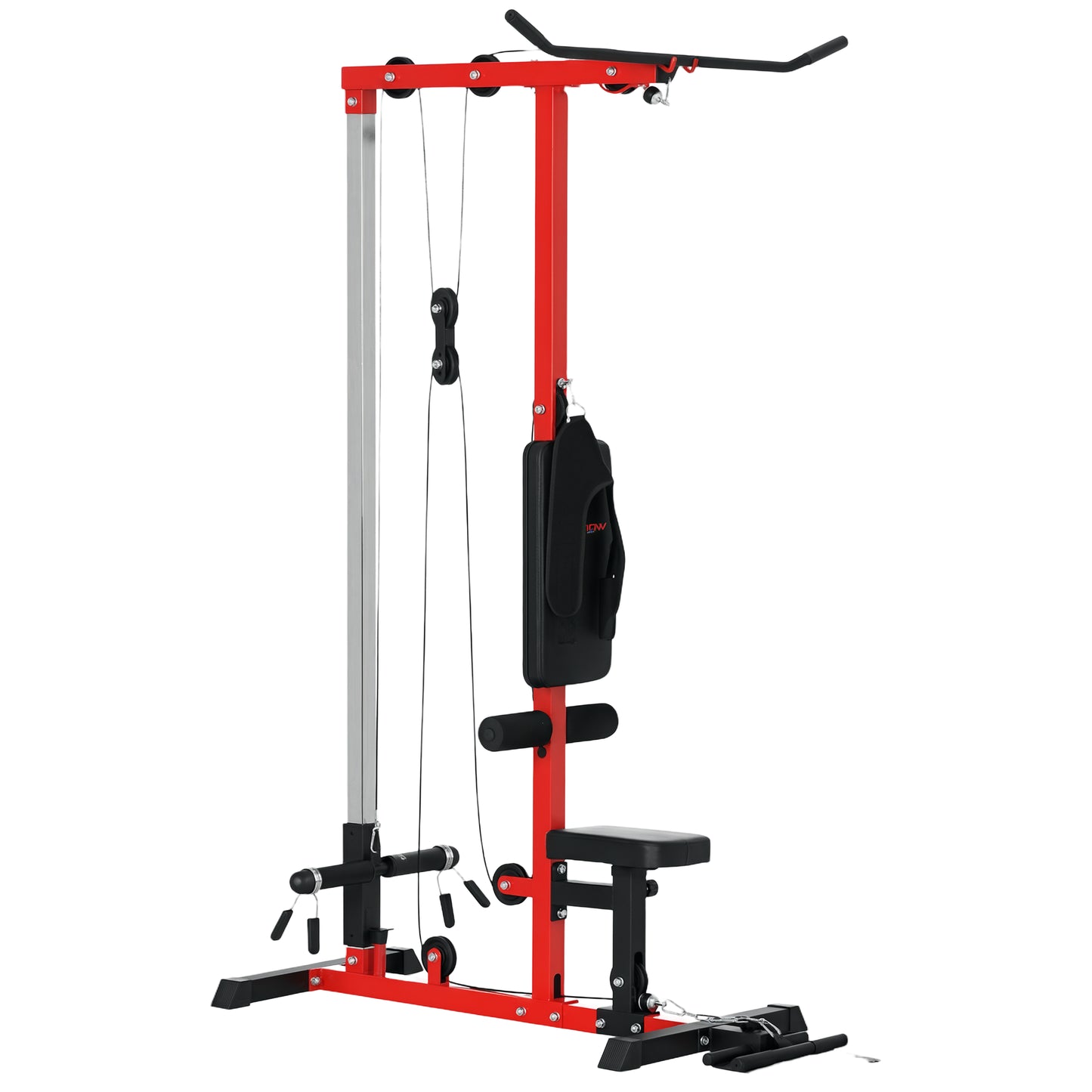 Pull up Bar Stand Power Cage with Adjustable Seat, Home Gym