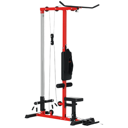 Pull up Bar Stand Power Cage with Adjustable Seat, Home Gym
