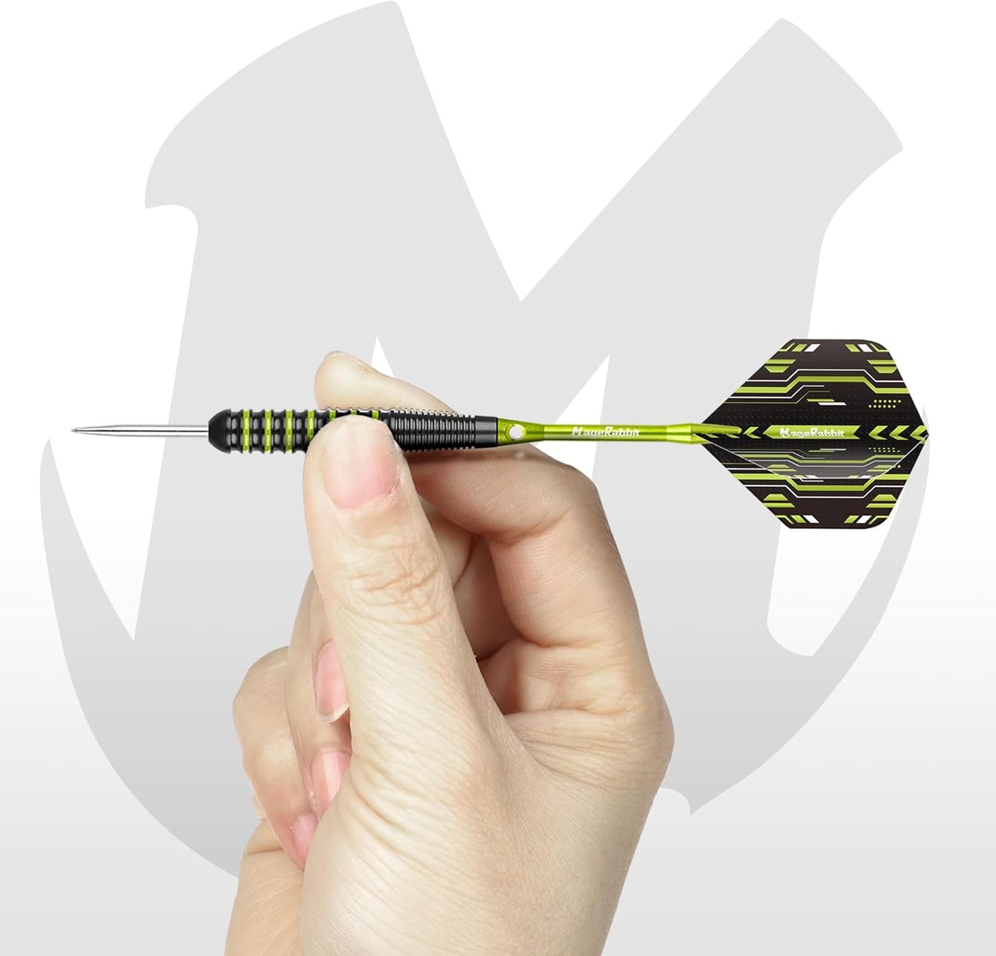 Steel Tip Darts Set 6Pack 22Gams,Metal Darts with 16Pcs Dart Flights+8Pcs Darts Shafts+1Pcs Dart Sharpener+2Pcs Dart Flights Protector,Steel Darts Kit