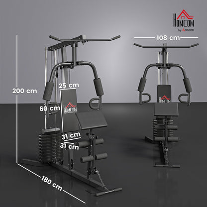 Multifunction Home Gym Machine with 45Kg Weight Stack, for Full Body Workout