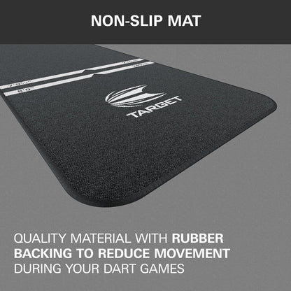 Dart Mat - World Champions/Ink/Mod | Dart Oche Mat with Soft Tip and Steel Tip Throw Line Distances | Non Slip Carpet Mats for Floor and Dart Tips Protection | Darts Accessories